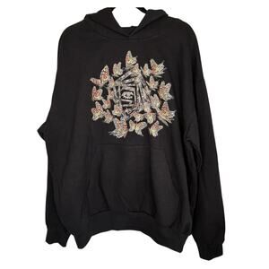 Kesh X The Hunt Butterfly Eye Collection Hoodie Streetwear Grunge Mens 3XL NWOT‎